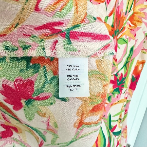 J. Crew NWT Floral Peplum Linen Cotton Sleeveless Top Blouse - Picture 3 of 7